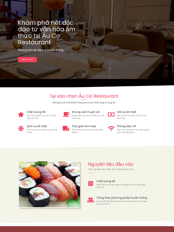 Website giới thiệu nhà hàng